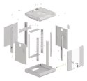 LANBERG SZAFA INSTALACYJNA RACK WISZĄCA 10" 6U 300X300 SZARA DRZWI PRZESZKLONE (FLAT PACK)