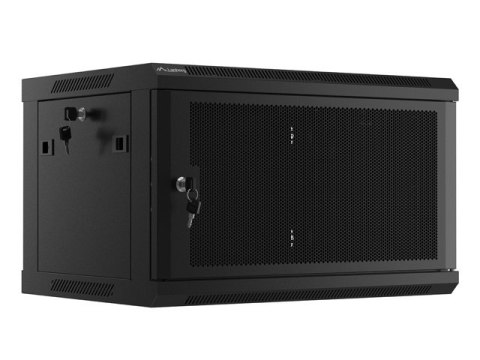 LANBERG SZAFA INSTALACYJNA RACK WISZĄCA 19" 6U 600X450 CZARNA DRZWI PERFOROWANE (FLAT PACK)