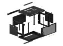 LANBERG SZAFA INSTALACYJNA RACK WISZĄCA 19" 6U 600X450 CZARNA DRZWI PERFOROWANE (FLAT PACK)