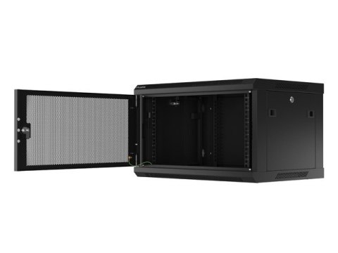 LANBERG SZAFA INSTALACYJNA RACK WISZĄCA 19" 6U 600X450 CZARNA DRZWI PERFOROWANE (FLAT PACK)