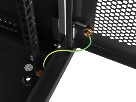 LANBERG SZAFA INSTALACYJNA RACK WISZĄCA 19" 6U 600X450 CZARNA DRZWI PERFOROWANE (FLAT PACK)