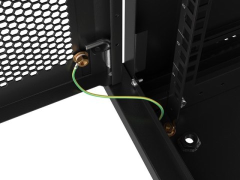 LANBERG SZAFA INSTALACYJNA RACK WISZĄCA 19" 6U 600X450 CZARNA DRZWI PERFOROWANE (FLAT PACK)