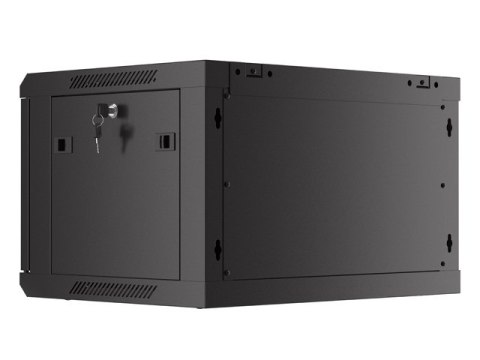 LANBERG SZAFA INSTALACYJNA RACK WISZĄCA 19" 6U 600X450 CZARNA DRZWI PERFOROWANE (FLAT PACK)