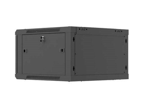 LANBERG SZAFA INSTALACYJNA RACK WISZĄCA 19" 6U 600X600 CZARNA DRZWI PERFOROWANE (FLAT PACK)