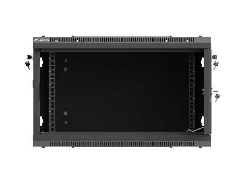 LANBERG SZAFA INSTALACYJNA RACK WISZĄCA 19" 6U 600X600 CZARNA DRZWI PERFOROWANE (FLAT PACK)