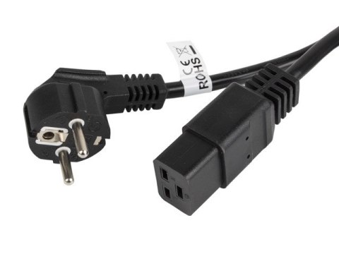 LANBERG KABEL ZASILAJĄCY DO SERWERA CEE 7/7 -> C19 ,16A, 1.8M