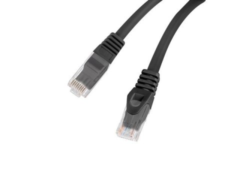 LANBERG PATCHCORD KAT.6 UTP LSZH CU 0.25M CZARNY FLUKE PASSED