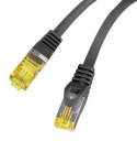 LANBERG PATCHCORD KAT.6A S/FTP LSZH CU 0.5M CZARNY FLUKE PASSED