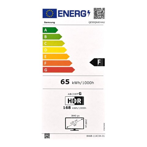 Telewizor Samsung QE85QN80HA Neo QLED 85" 4K Ultra HD 100Hz (max 144Hz) Tizen Dolby Atmos DVB-T2 Czarny