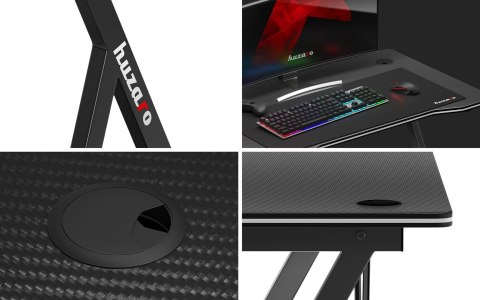 Biurko gamingowe Huzaro Hero 1.4 Black (OUTLET)
