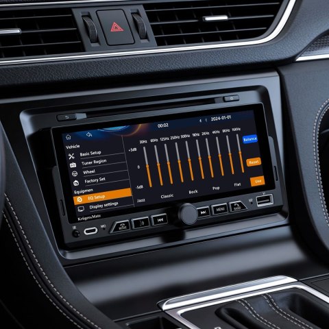 KRUGER&MATZ RADIO SAMOCHODOWE KM2017 CARPLAY/ANDROIDAUTO 1DIN (OUTLET)