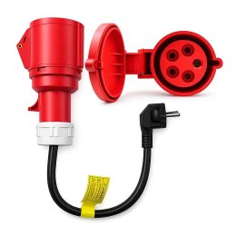 Adapter Qoltec do ładowarek EV | gniazdo CEE 16A 5P | 400V na SCHUKO 230V | 3.5 kW