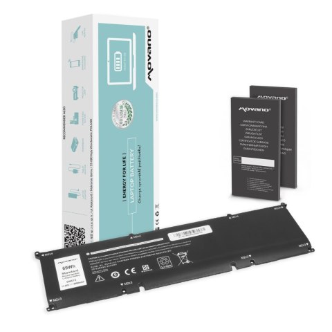 Bateria Movano do notebooka Dell Alienware M15, M17, R3, R4, Precision 5550, XPS 15 9500, 9510, 69KF2 (11.55V) (6000 mAh)