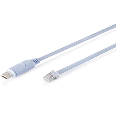 Kabel adapter DIGITUS do konsol USB 2.0 do RJ45, Chipset FTDI (FT232RNL), Jasnoniebieski, 1.8m