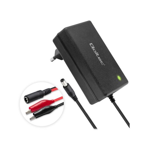 Ładowarka do akumulatora Qoltec 12V | 2A | 24W