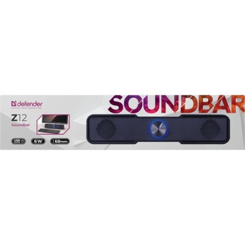 DEFENDER SOUNDBAR Z12 6W LED CZARNY 65312