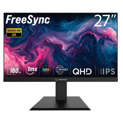 Monitor Rampage 27'' Miracle MC27RQ180 Fast IPS QHD 2K 180Hz 2xHDMI 2xDP głośniki 1ms gamingowy