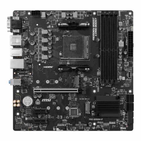 Płyta MSI PRO B550M-P /AMD B550/DDR4/SATA3/M.2/USB3.0/PCIe4.0/AM4/mATX