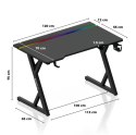 Biurko gamingowe Huzaro Hero 2.4 RGB Black