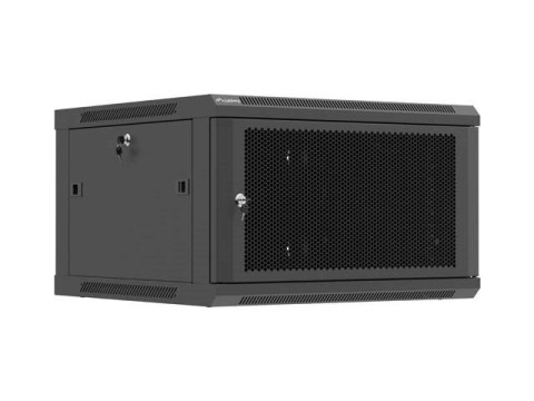LANBERG SZAFA INSTALACYJNA RACK WISZĄCA 19" 6U 600X600 CZARNA DRZWI PERFOROWANE (FLAT PACK)