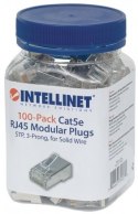 INTELLINET Wtyk RJ45 8P/8C Cat5e STP, drut, 100 szt 790574