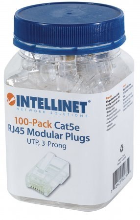 INTELLINET Wtyk RJ45 8P/8C Cat5e UTP, drut, 100 szt 502399