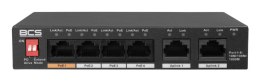 BCS BCS-L-SP04G02G(2) Nie zarządzany Gigabit Ethernet (10/100/1000) Obsługa PoE Desktop Czarny