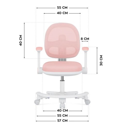 Fotel obrotowy Junior 3.6 Pink