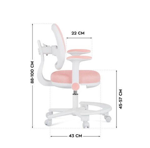 Fotel obrotowy Junior 3.6 Pink