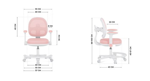 Fotel obrotowy Junior 3.6 Pink