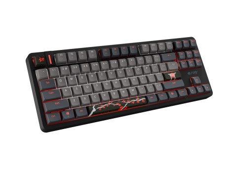 Klawiatura dla graczy Fury Kanabo K6 US podświetlenie RGB magnetyczna czarno-szara