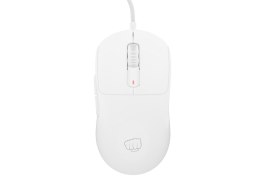 Mysz dla graczy Fury Tanto T4 12000DPI RGB biała gamingowa przewodowa