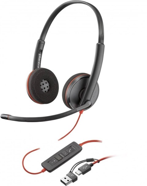 POLY Słuchawki Blackwire 3220 USB-A/C 8X228A6