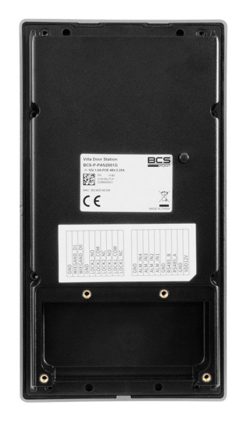 BCS BCS-P-PAN2001G wideodomofon 2 MP Srebrny, Czarny