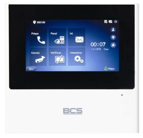 BCS BCS-MON4000W-S wideodomofon 10,9 cm (4.3") Czarny, Biały