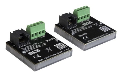 BCS BCS-X2W/IP100-II konwerter sieciowy 100 Mbit/s Czarny