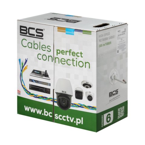 BCS UNIVERSAL kabel sieciowy Biały 305 m Cat6 Okrągły