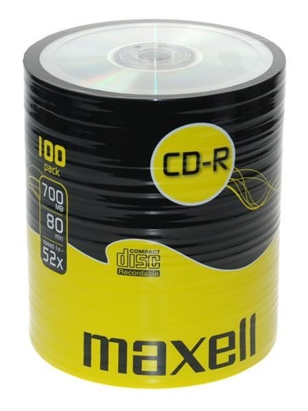 MAXELL CD-R 700 MB, 80 min  SHRINK 52X, płyta, szpindel 100szt.