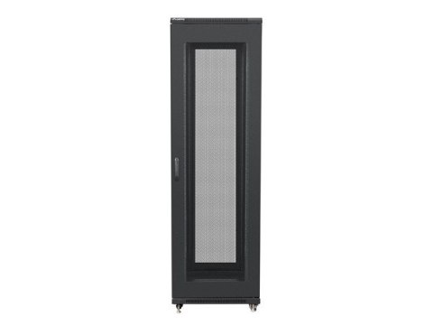 SZAFA INSTALACYJNA RACK STOJĄCA 19" 42U 600X600 CZARNA DRZWI PERFOROWANE LCD LANBERG (FLAT PACK) V2
