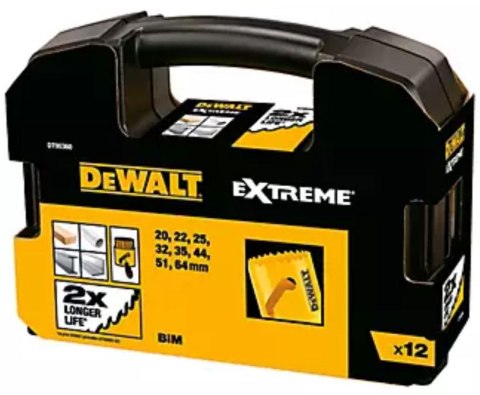 DEWALT Otwornice-Zestaw BIM 12 szt
