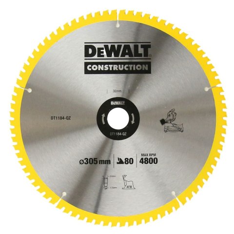 DEWALT Tarcza 305X30Mm 80T
