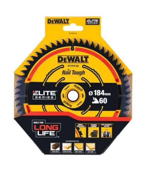 DEWALT Tarcza pilarska ELITE CSB 184 X 16MM 60T