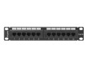 Patch panel Lanberg PPU5-9012-B (1U; 10"; kat. 5e; UTP; 12xRJ-45)