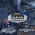 Extralink Switch PoE KRIOS 4x Gigabit PoE/PoE+, 2x RJ45 Uplink Gigabit, 60W