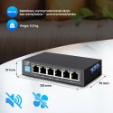 Extralink Switch PoE KRIOS 4x Gigabit PoE/PoE+, 2x RJ45 Uplink Gigabit, 60W