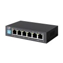 Extralink Switch PoE KRIOS 4x Gigabit PoE/PoE+, 2x RJ45 Uplink Gigabit, 60W