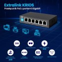 Extralink Switch PoE KRIOS 4x Gigabit PoE/PoE+, 2x RJ45 Uplink Gigabit, 60W