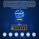 Extralink Switch PoE KRIOS 4x Gigabit PoE/PoE+, 2x RJ45 Uplink Gigabit, 60W