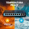 Extralink Switch PoE PERSES 8x Gigabit PoE/PoE+, 2x RJ45 Uplink Gigabit, 96W