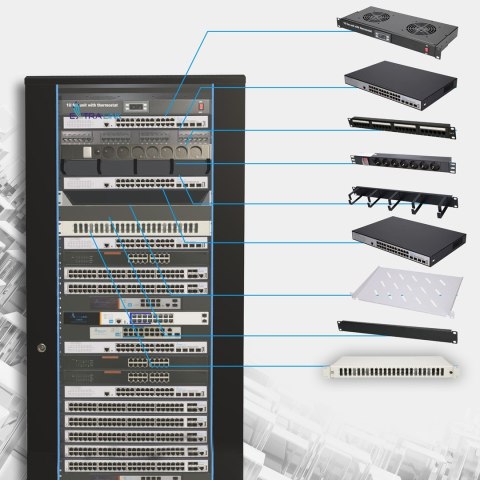 EXTRALILNK SZAFA STOJĄCA RACK 19" 32U 600X600 BK